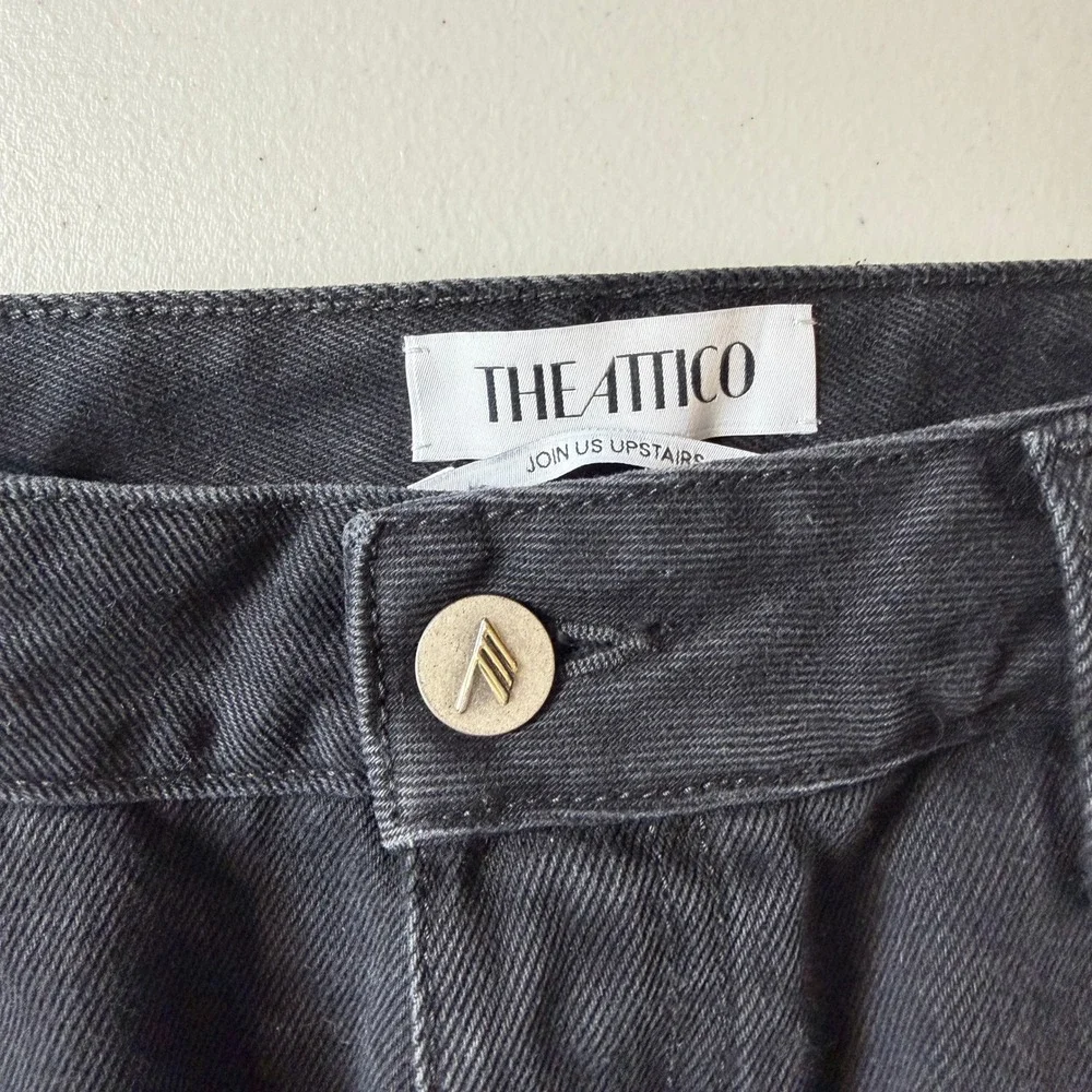 NWOT The Attico Essie Low Rise Tapered Cargo Jeans Black Denim 25 XS - Picture 4 of 14